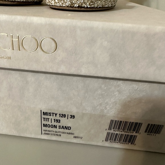 Jimmy Choo Misty 120mm, moon sand, sparkle/glitter, size 39 (Size US 9) - Picture 5 of 10